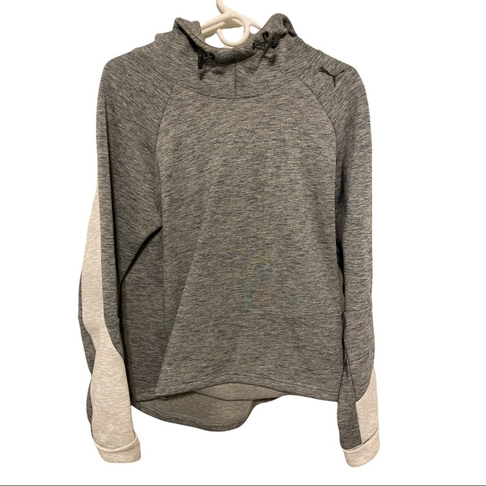 PUMA SWEATER MEDIUM GREY GRAY LONG SLEEVE RUNNING